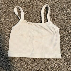 Colsie Ribbed Off-White Tank Top